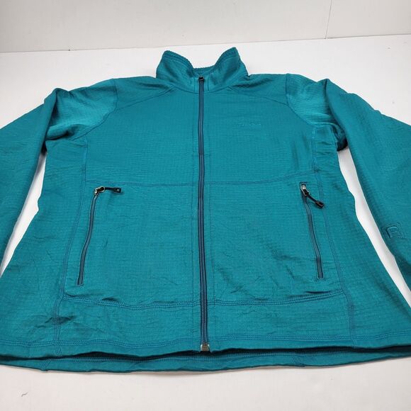 Patagonia Womens R1 Regulator Grid Fleece Teal Full Zip Polartec Jacket Medium - Picture 3 of 15
